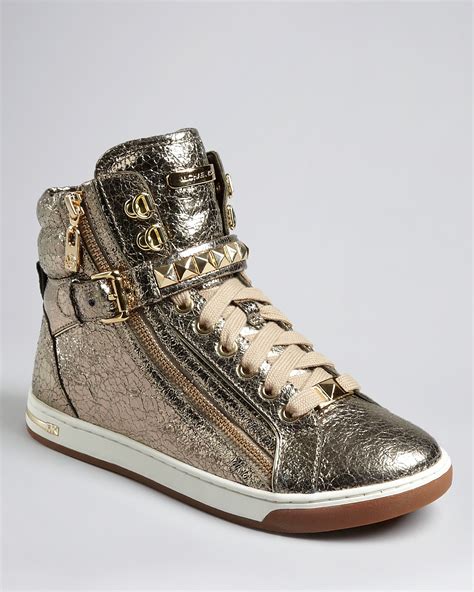 michael kors high top women sneakers|Michael Kors bling sneakers.